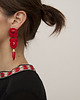 kolczyki soutache Kolczyki długie - czerwone 2