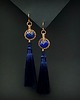 kolczyki wire wrapping Długie kolczyki z lapis lazuli i chwostem 3