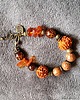 korale Rudraksha i bursztyn w niezwykłej etnicznej bransoletce unikat handmade UNISEX 5