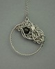 wisiory Wisiorek obsydian złocisty koło kółko wire wrapping 1