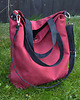 torby na ramię TORBA HOBO XXL - bordo, czerń 1
