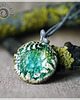 wisiory Szmaragdowy wisior ceramiczny SEAGLASS, naszyjnik z duszą 1
