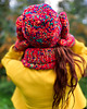 czapki damskie Czapka ręcznie robiona MERINO 50% EXPLORER ,,Czerwienie" 6