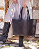 torby XXL Shopper torba skórzana czarna PYTON 2