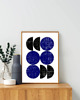 grafiki i ilustracje PLAKAT  Bauhaus, granatowy, abstrakcyjny 4