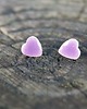 kolczyki ceramiczne Małe kolczyki ceramiczne serca Lawendowa polana 3