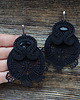 kolczyki soutache Czarne kolczyki sutasz z motywem koronki 5