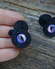 kolczyki soutache Oczka- czarne kolczyki sutasz 2