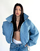 kurtki damskie Krótka kurtka bomber denim light blue 8