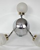 lampy wiszące Lampa wisząca Bauhaus vintage, lata 70., szkło i niklowana stal, 3x E27 5