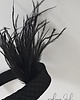 chokery CHOKER skóra naturalna czarny strusie piora naszyjnik boho 2