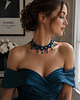 chokery Morski petrol choker naszyjnik koronkowy 1
