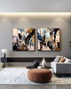 obrazy Komplet obrazów 2szt 80x80cm z efektowną strukturą 2