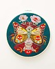 Ozdoby na ścianę Madame Butterfly black, haft w tamborku 20 cm 7