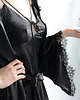 szlafroki damskie Satynowe kimono Black Beauty 3