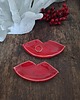 pojemniki na biżuterię 2 x ceramiczna usta podstawka na biżuterię 3