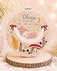 obrazy i plakaty do pokoju dziecięcego Haftowana personalizowana metryczka, pamiątka narodzin w oprawie 20 cm 6