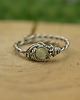 pierścionki - różne Pierścionek regulowany prehnit wire wrapping 3