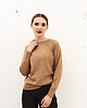 swetry damskie  JENOT - cienki sweter damski - 100% wełny merino / karmelowy 1