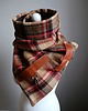 szale damskie Szal, Komin, chusta - Krata - brązowy i czerwony 5