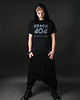 t-shirty męskie Czarny t-shirt z kapturem i nadrukiem ERROR 404 4