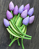 dodatki - różne Tulipany fioletowe, bawełniane na Dzień Kobiet 3