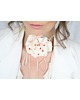 chokery Biały choker w groszki 1
