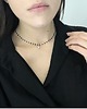 chokery Srebrny naszyjnik choker z czarnymi onyksami 1