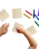 kartki scrapbooking Drewniany Kwadrat 5cm z Otworem do Scrapbooking Zawieszka Brelok dla Dzieci 2