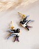 kolczyki z masy plastycznej Kolczyki z jaskółkami, biżuteria dla miłośnika ptaków, dla ornitologa 1