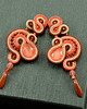 kolczyki soutache Brzoskwiniowo pomarańczowe kolczyki sutasz 4