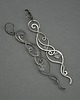 kolczyki wire wrapping Bardzo długie kolczyki kryształ górski wire wrapping 2