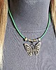 naszyjniki - inne Motyl uosobienie beztroski radości przemian w uroczym naszyjniku handmade GIFT 5