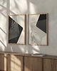 plakaty Czarno-białe plakaty geometryczne, minimalistyczne, do salonu, sypialni. 4