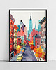 plakaty New York City  Nowy Jork - plakat ilustracja grafika 4