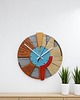 zegary Drewniany Zegar Ścienny  Duży Geometryczny  /48cm  - Cichy Mechanizm 4