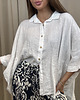 koszule damskie  Koszula oversize lniana Bianco 4