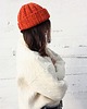 czapki damskie Czapka  beanie wełna peruwiańska alpaka pomarańcz 4