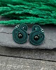 kolczyki soutache Kolczyki sutasz zielone sztyfty Largo szmaragd nilu małe lekkie 2