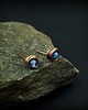 kolczyki wire wrapping Kolczyki sztyfty z błękitnym agatem 8