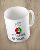 kubki Kolorowy kubek z hasłem BEST GRAPHIC DESIGNER - mix kolorów 1