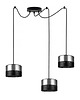 lampy wiszące Czarna 3-punktowa lampa wisząca pająk WAIKIKI W3 GLAM 4