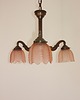lampy wiszące Żyrandol Art Deco z brązu, lata 20. 8