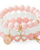 bransoletki z kamieni naturalnych Pink jade with note pendant. 1