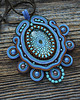 wisiory Niebieski wisior soutache z mandalą 4