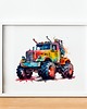 obrazy i plakaty do pokoju dziecięcego Plakat Monster Truck P189 1