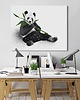 obrazy Obraz na płótnie Panda z Bambusem 80x60cm 1