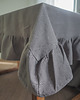 obrusy i serwetki Lniany obrus z falbanką  heavy linen TRUE GRAY 3