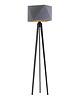 lampy podłogowe Minimalistyczna lampa stojąca do sypialni na drewnianym stelażu BOMBAJ GOLD 4