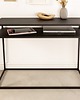 biurka Konsola toaletka minimalistyczna Dura czarna metalowa 100cm 2